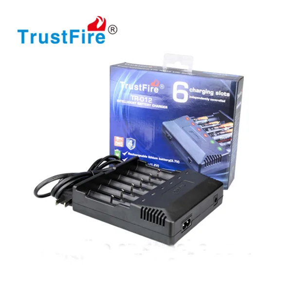 

TrustFire TR-012 Universal Digicharger Intelligent 6 Slots Battery Charger TR012 for 18650 18350 16340 14500 AA AAA