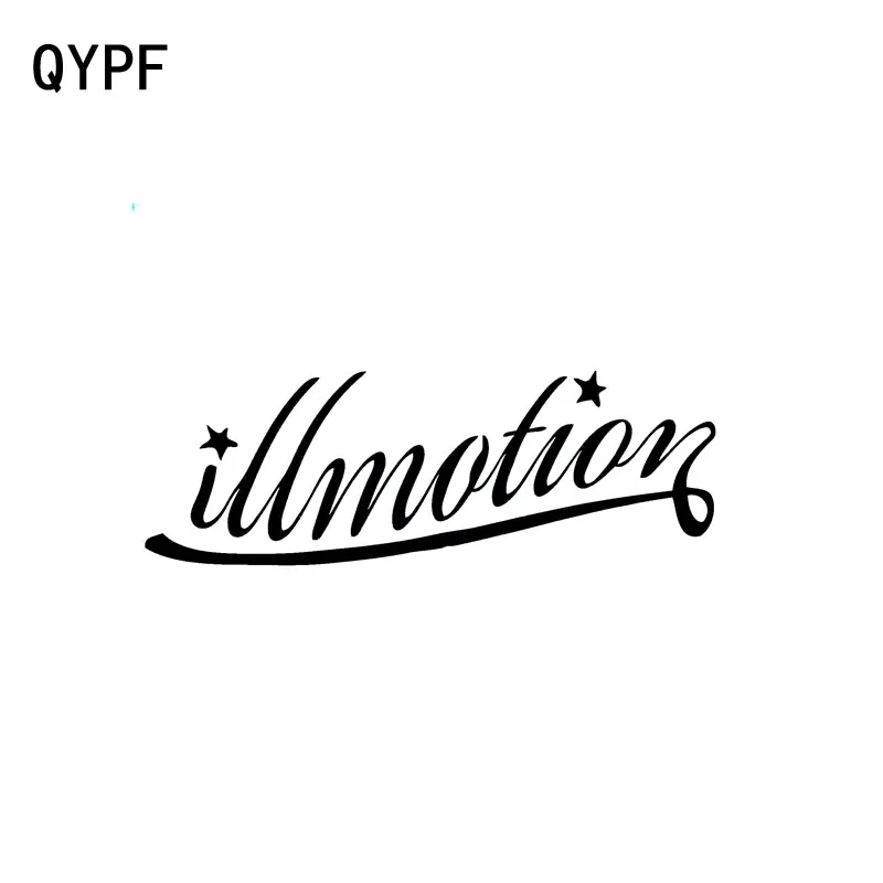 

QYPF 15cm*5.1cm ILLMOTION Funny Vinyl Car-styling Car Sticker Decals Black/Silver Accessories C15-0105