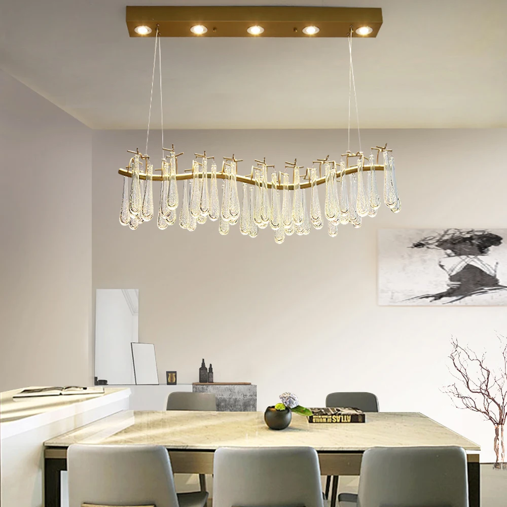 LED Postmodern Iron Glass Tear Drops LED Lamp LED Light.Pendant Lights.Pendant Lamp.Pendant light For Dinning Room Foyer 