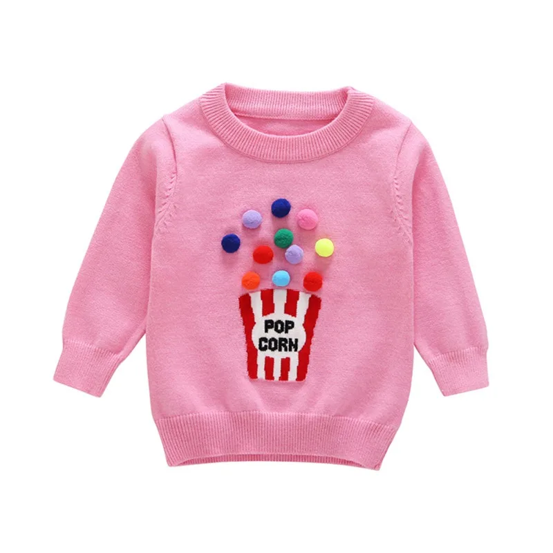 Пуловер с рисунком для маленьких мальчиков и девочек; вязаный свитер; сезон осень-зима; теплая детская мягкая одежда; повседневные топы; одежда высокого качества для девочек