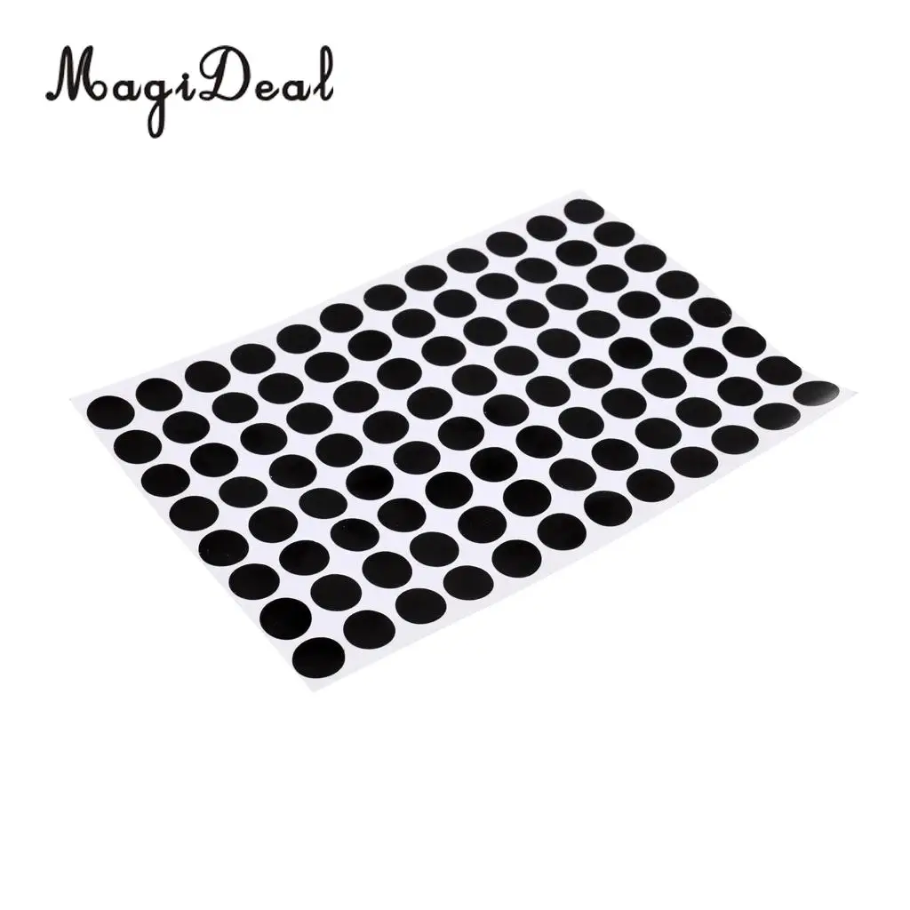 MagiDeal Set of 96Pcs 1.2cm Black Round Pool Table Spot Marking Stickers - Self Adhesive Indoor Game Snooker Stickers Accessory
