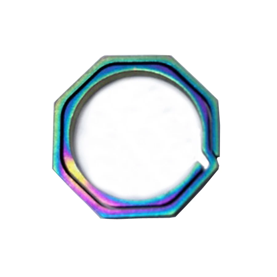 

29MM keyring EDC Outdoor Camping Hikting Tool 100% Titanium TC4 Key Ring Octagonal Hanging Buckle Keyrings CNC Machining J067