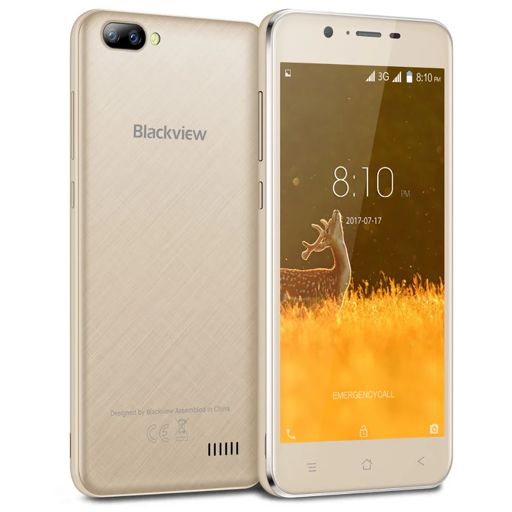 Оригинальный Blackview A7 сотовый телефон 5.0 дюймов экран 1 ГБ оперативной памяти 8 ROM