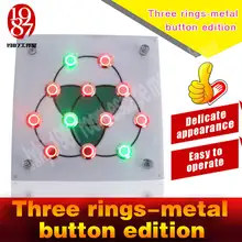 Takagism игра реквизит, живая реальная жизнь комната escape реквизит jxkj-1987 три кольца металлическая кнопка издание нажмите buttonto открытый замок