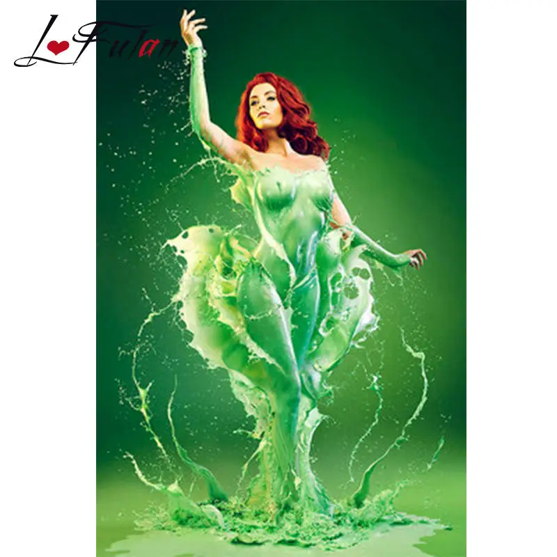 Le Fulan beauty goddess Mermaid DIY Алмазная Вышивка Набор Мозаика из бриллиантов стежка
