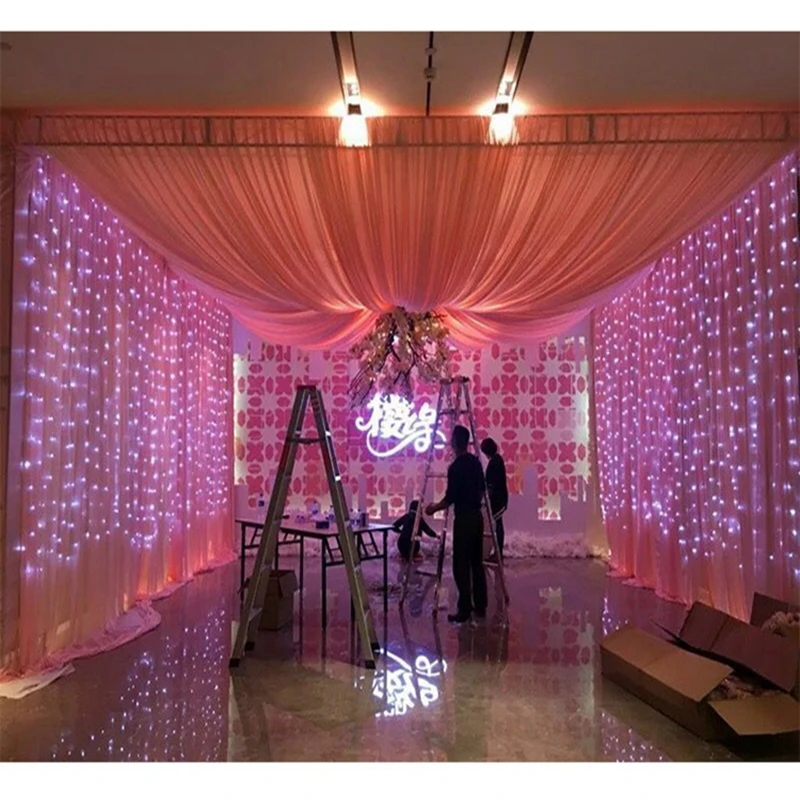 3x1M/3x2M/3x3m Led Icicle Led Curtain Fairy String Light Fairy Light 300 Led Christmas Light for Wedding Home Garden Party Decor 3x1M/3x2M/3x3m Led Icicle Led Curtain Fairy String Light Fairy Light 300 Led Christmas Light for Wedding Home Garden Party Decor