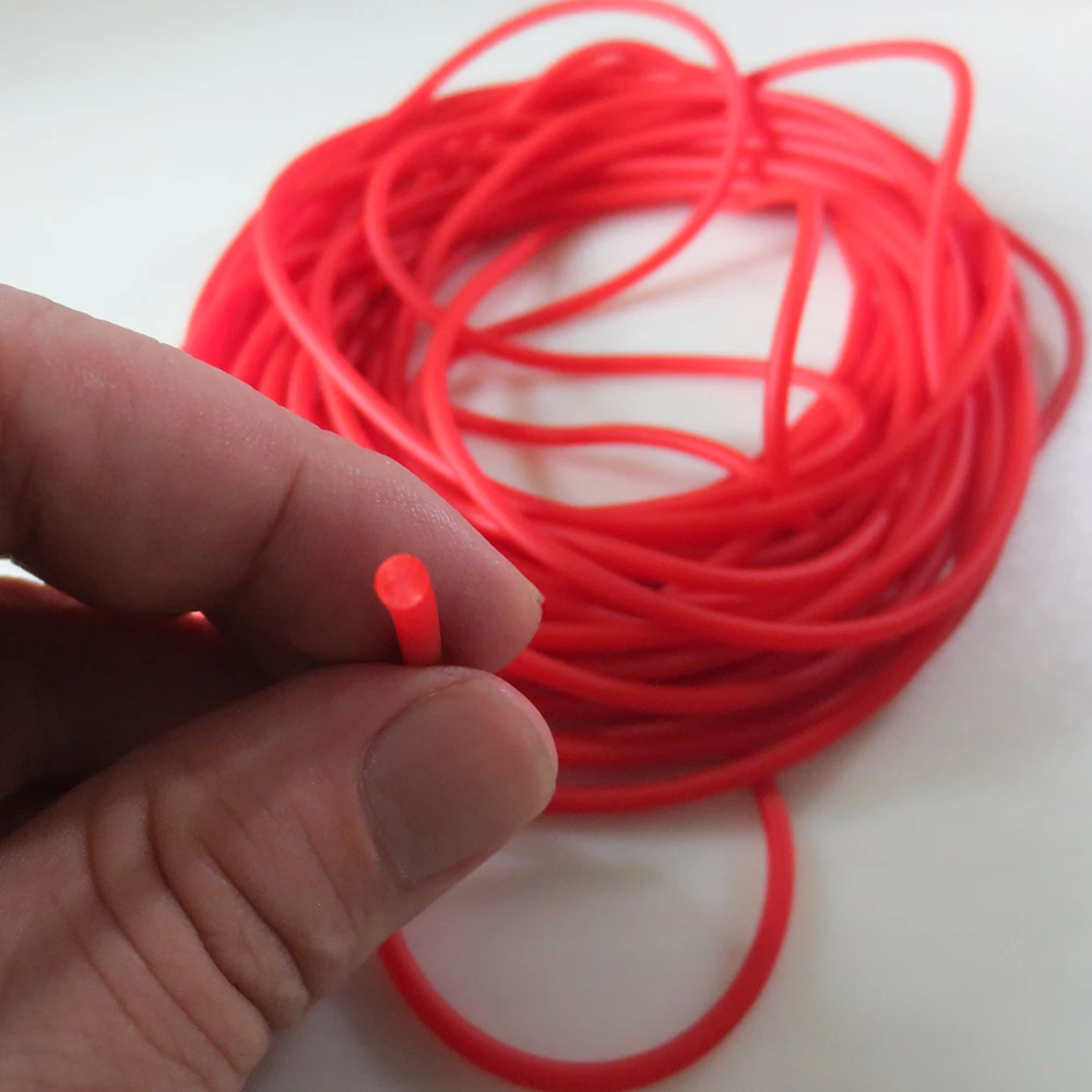 Diameter 2mm solid elastic rubber line 10m  rubber line for fishing  traditional level round elastic rope tied line fish