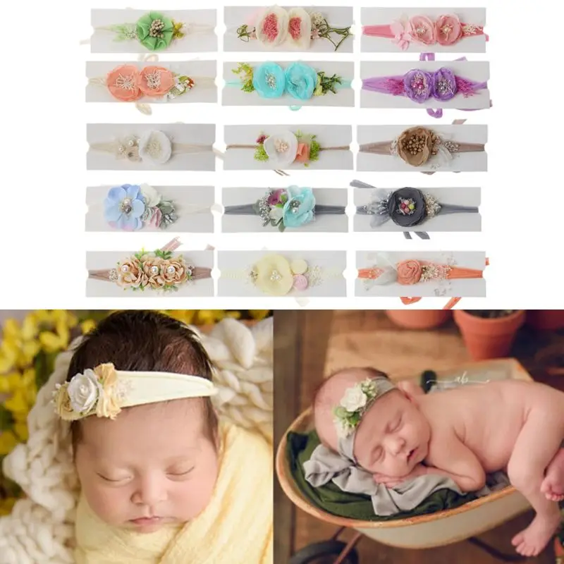 

Newborn Photography Props Baby Floral Hair Accessories Infant Shooting Headband Baby Boys Girls Photo Props