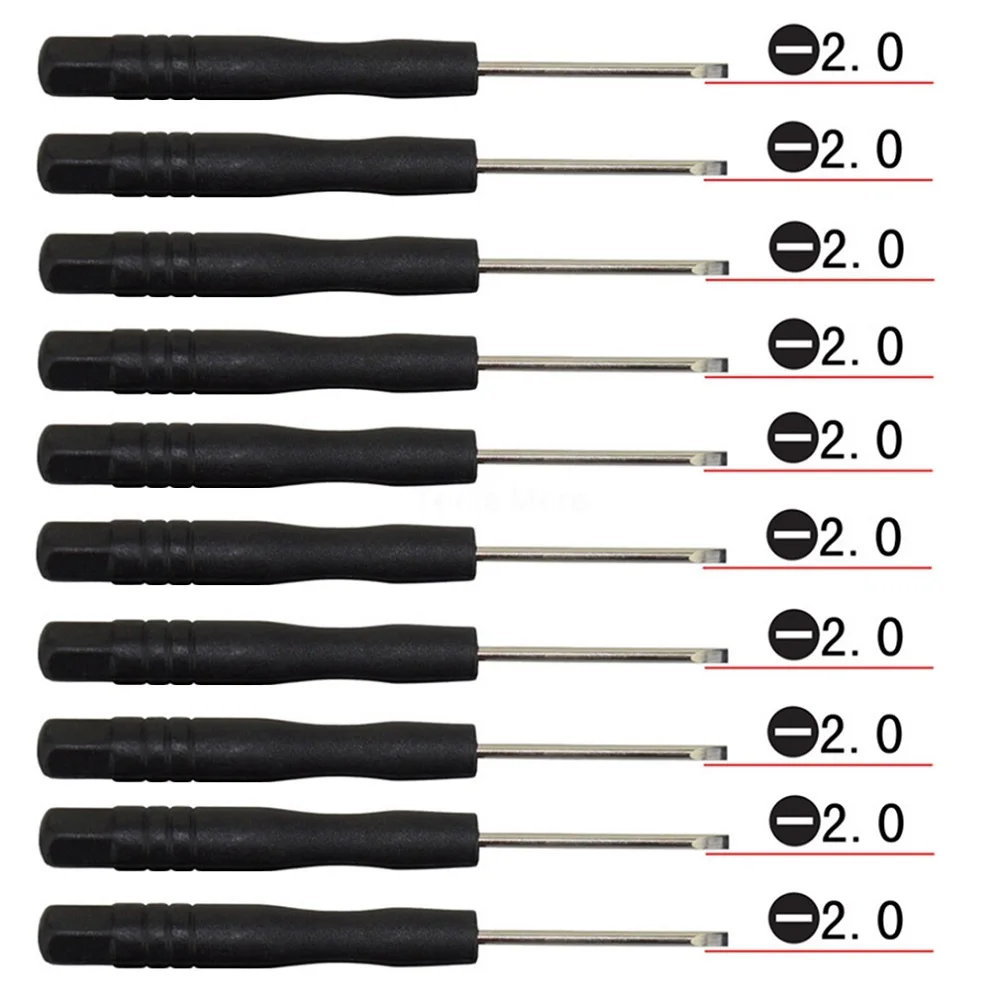 

50/100/200/500Pcs / lots 85mm Mini Small Flat Slotted 2.0 Screwdriver Tool Screw Driver Set for Laptop Phone PC Repair