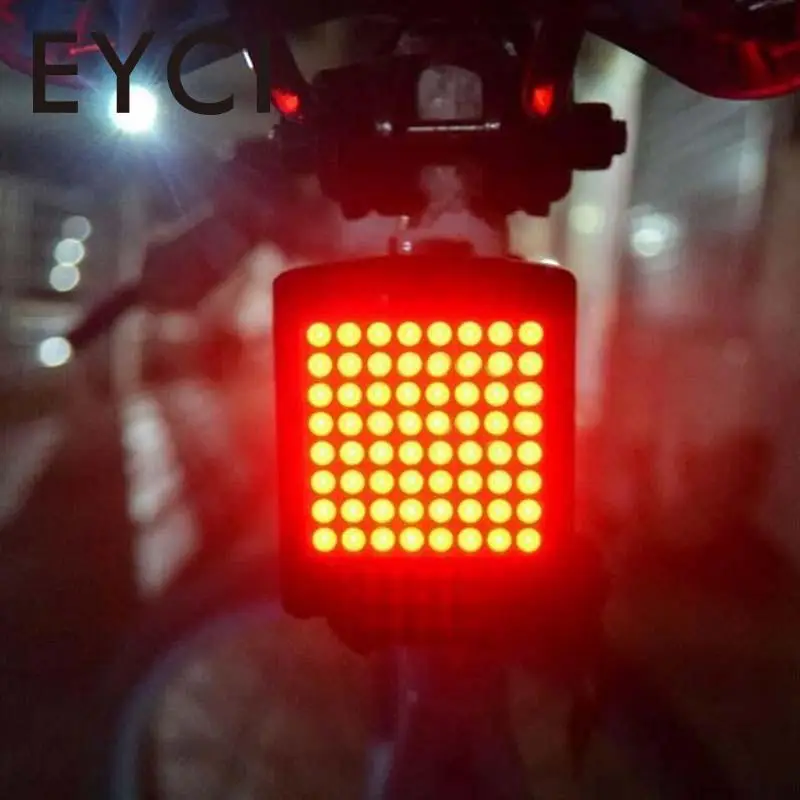 

Bike LED Tail Rear Light USB Wireless Remote Control 2Laser Turn Signal Light