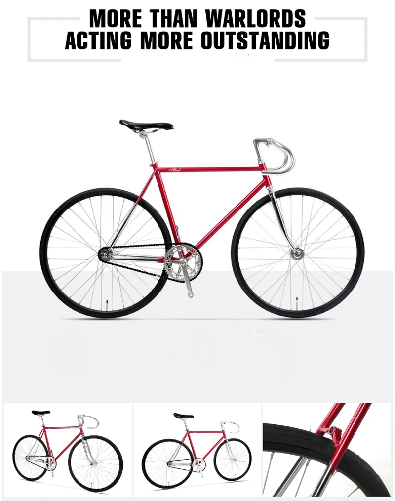 Excellent Fixed Gear bike  Chrome-molybdenum Steel frame  700C  Track  bicycle Single speed Bike 48cm 52cm  fixie bike vintage 6