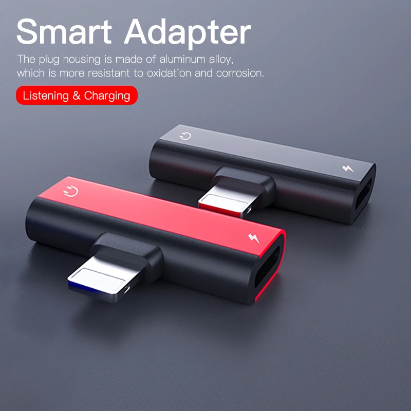 ! ACCEZZ адаптер 2 в 1 для зарядки аудио звонков iphone X 8 Plus XS IOS 12 Lighting Charge Jack наушников AUX