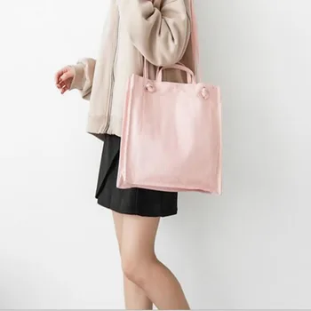 

2020 New Style Big Capacity Women Canvas Tote Ladies Casual Shoulder Bag Foldable Reusable Shopping Beach Bag Schoudertassen