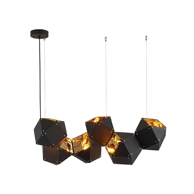 

Post Modern 6 bulb Pendant Light Metal box Creative DNA For Restaurant Studio Home Hanglamp AC220V E14 Pendant Lamp New arrival