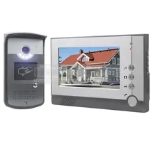DIYSECUR 7 inch TFT Color LCD Display Video Door Phone Visual Intercom Doorbell Reader RFID LED Night Vision Camera Wholesale