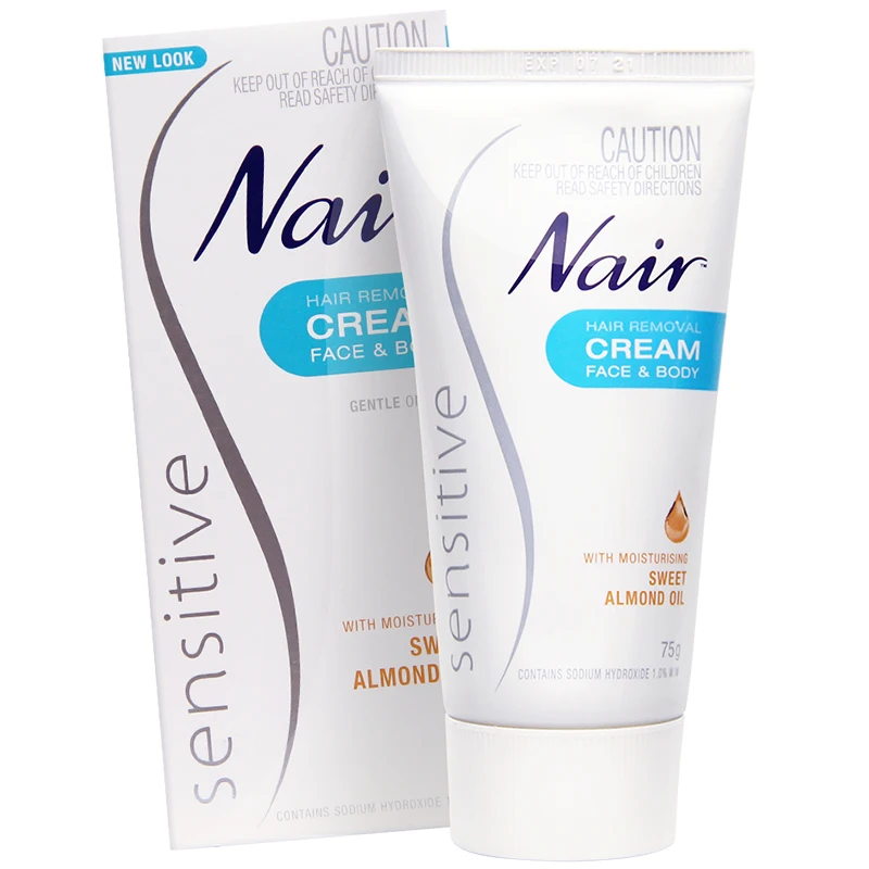 Австралийское Nair чувствительное удаление волос Cream75g мягкое и быстрое вокруг