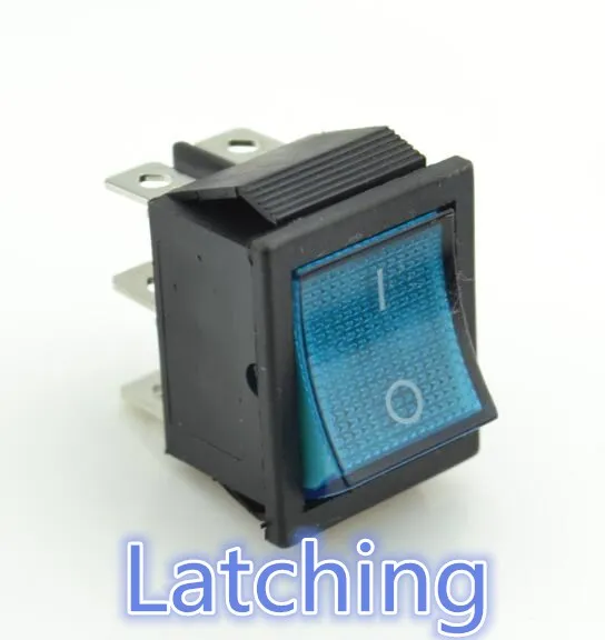 9 шт. кулисный переключатель питания 6 контактов с светильник - Цвет: 9pcs blue light