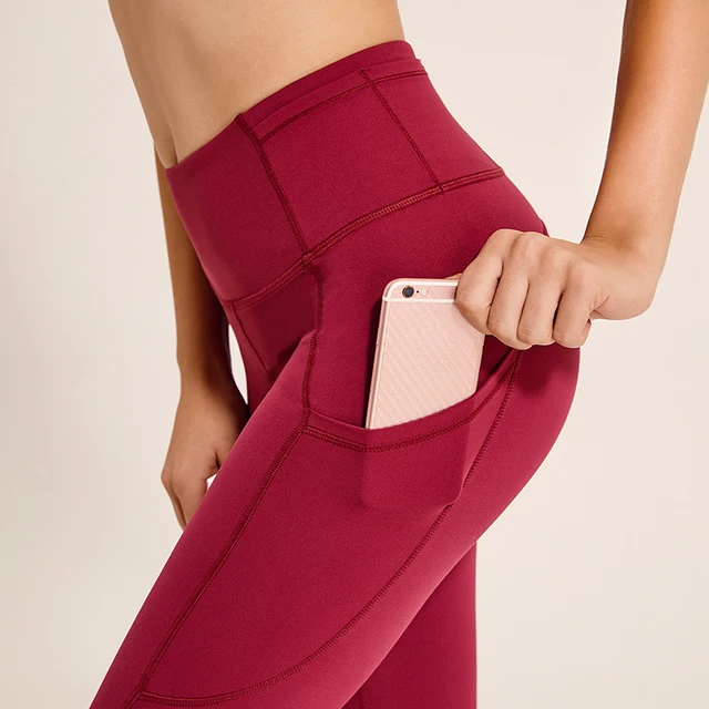 Calf-Length Pants High Waist Women Yoga Pants Workout Capri Pant Sport Leggings Fitness Training Gym Tights with Side Pocket 6