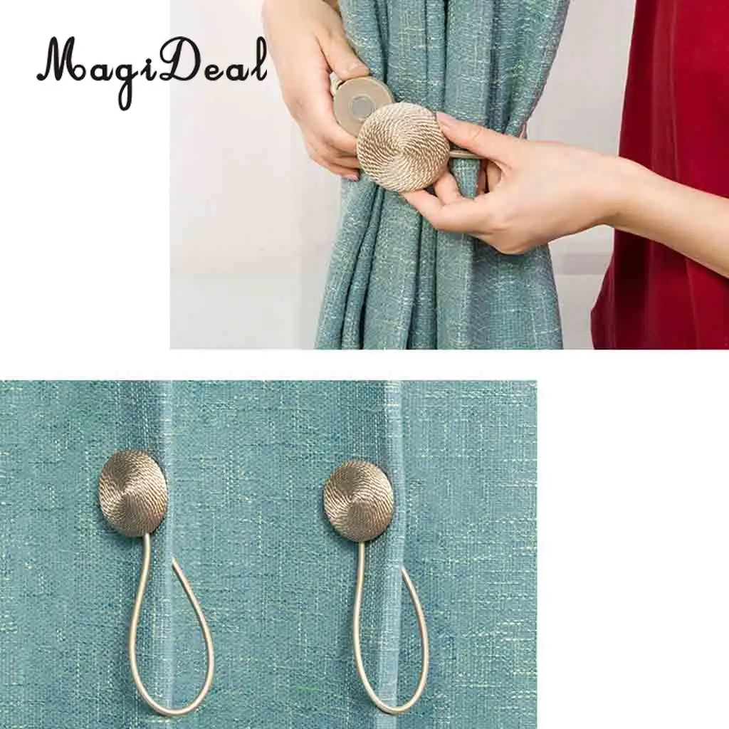 1 Pair Magideal Nordic Simple Style Magnetic Curtain Blind Buckkle Clips Tiebacks Holder