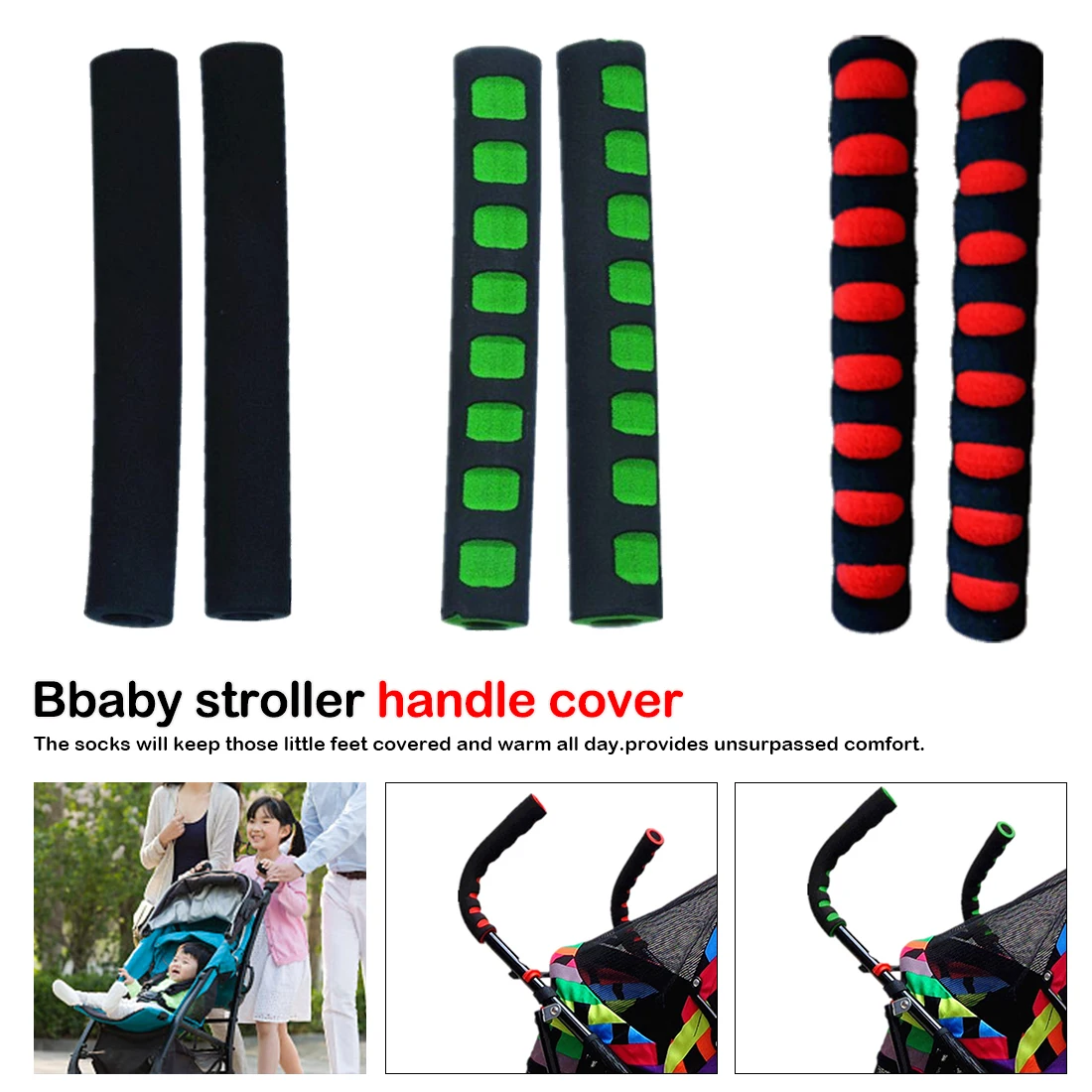 

2pcs Baby Stroller Handle Cover Push Tube Cart Sleeve EVA Foam Covers Armrest Soft Protector Grips Accessories High Quality