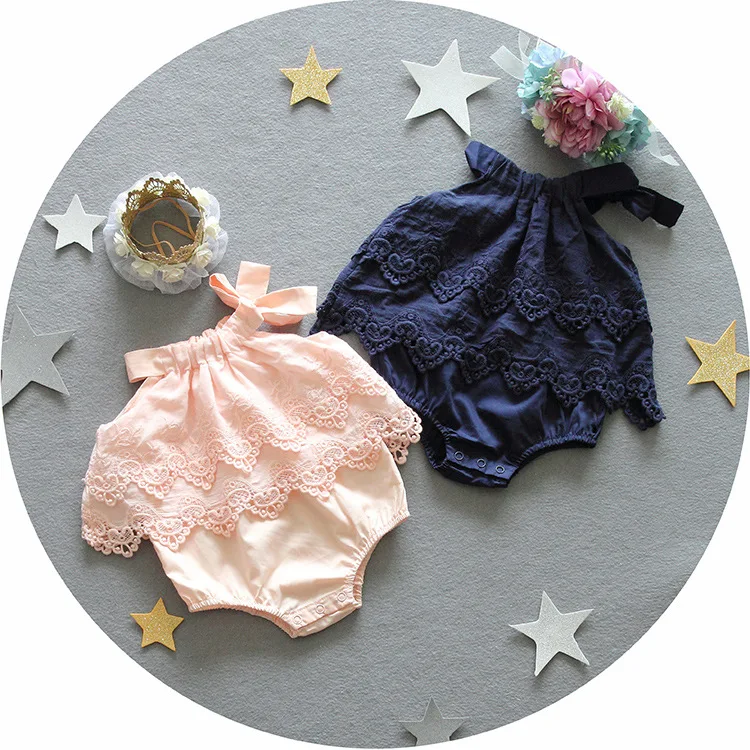 

Adorable Baby romper Newborn girls lace jumpsuit summer toddler kids Overalls 0-24m Baby Clothing high quality