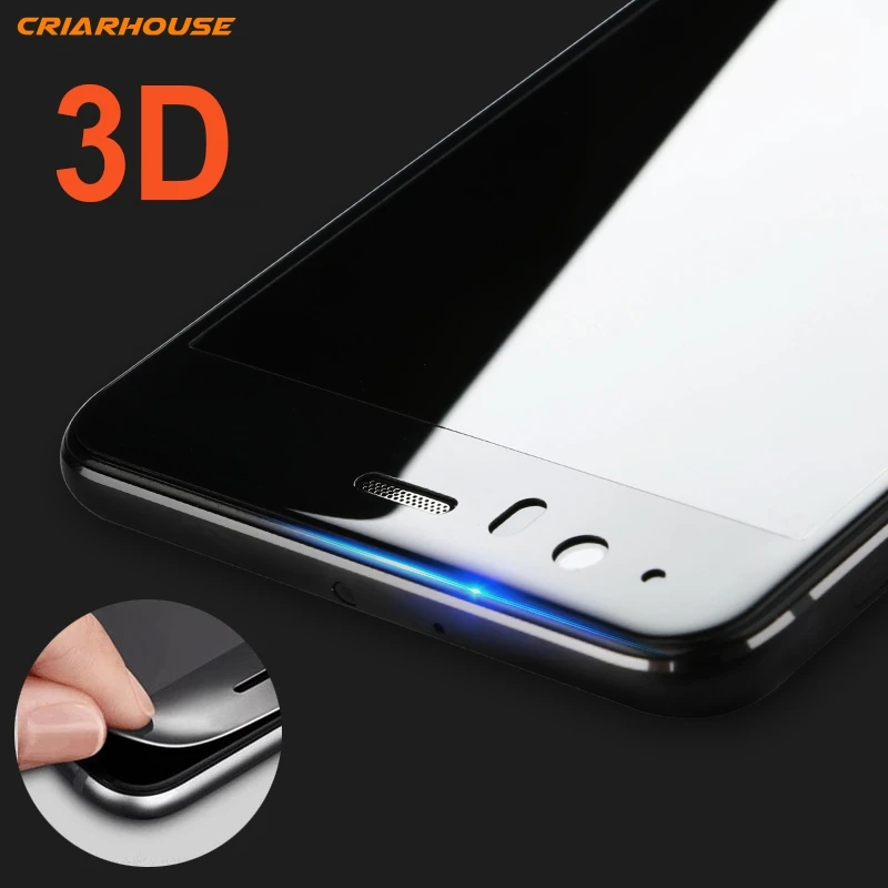 

Soft Edge Carbon Fiber 3D covering Tempered Glass For Huawei P9 P10 P8 lite 2017 Honor 6X 8 9 film Screen Protector