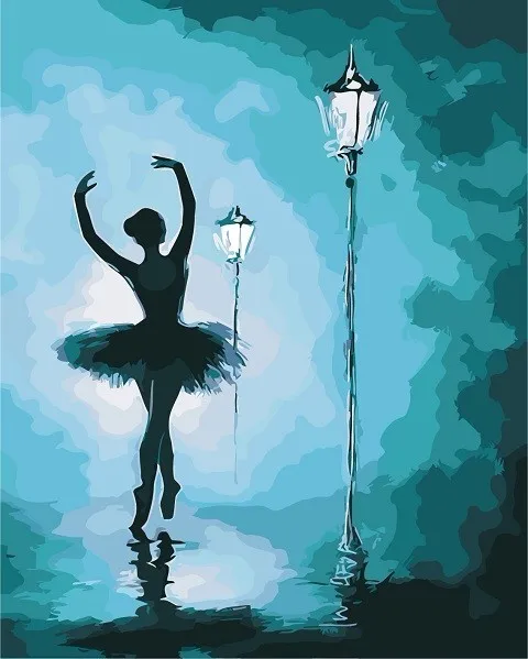 AZQSD DIY Краска по номерам балетная танцовщица Безрамная Акриловая Краска на холсте Ручная Краска ed масляная краска для домашнего декора искусство - Цвет: SZYH-K256