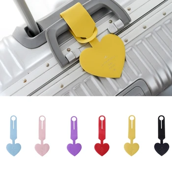 

Fashion New Unisex Heart Shape Travel Luggage Tags Baggage Suitcase Bag Labels Name Address Bag Accessories for Men Women