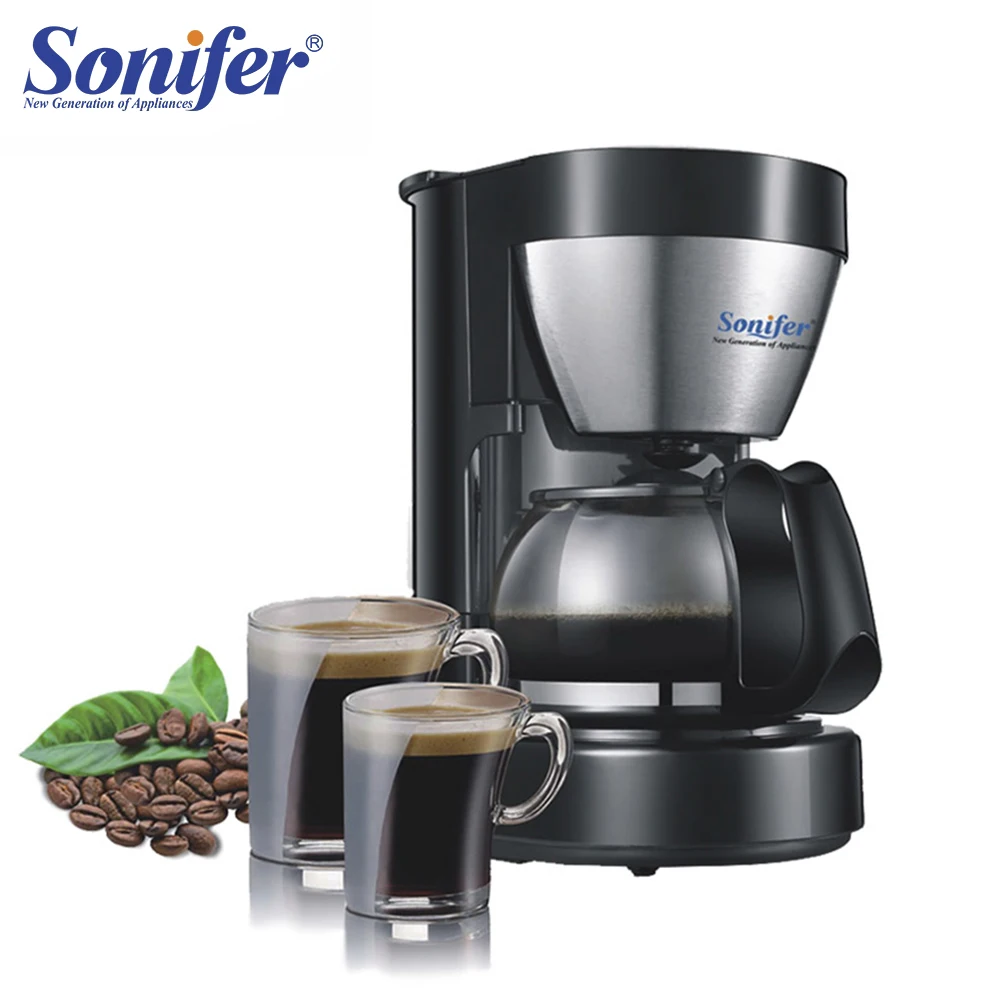 0.65L Electric Drip Coffee Maker Household Coffee Machine 6 Cup Tea Coffee Pot 220V Sonifer