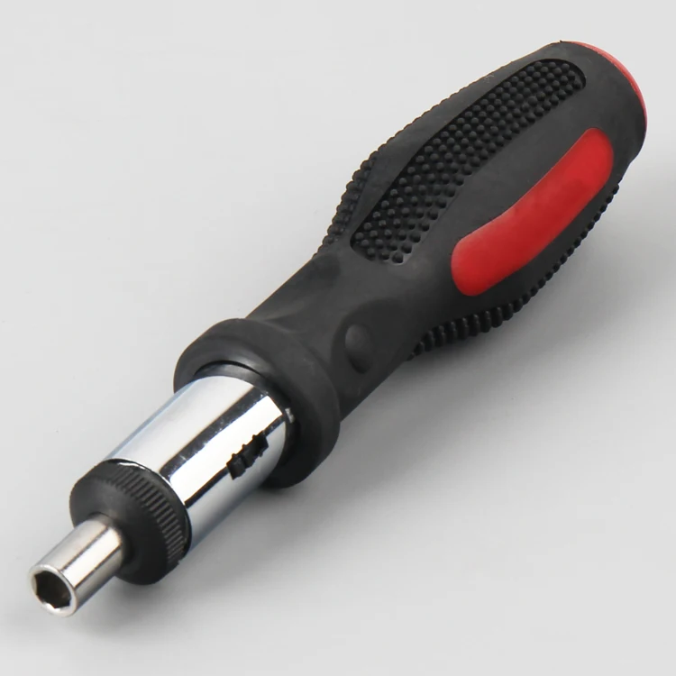 Ratchet screwdriver head straight handle 6.3MM high power button