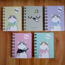 400 шт., милая карманная книга, мини-блокнот с катушкой, Kawaii блокнот с животными, 80 листов, пустая бумага, записная книжка, дневник, канцелярские принадлежности, для офиса, школы