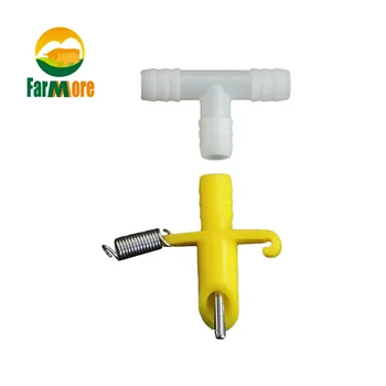 

20 Set Automatic Rabbit Drinking Waterer Feeder 8mm Tee Pet Husbandry Equipment