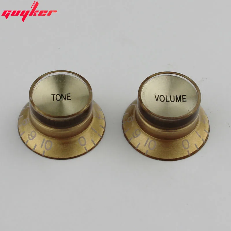 

1 Volume & 1 Tone Gold Speed Control Volume Tone Knob For Electric Guitar Musical Instrument Accessories Part