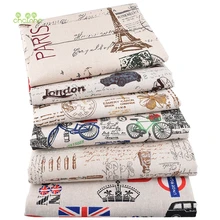 Chainho, новая хлопковая льняная ткань с принтом для самостоятельного шитья и шитья дивана, скатерти, занавески, сумки, подушки, полуметра