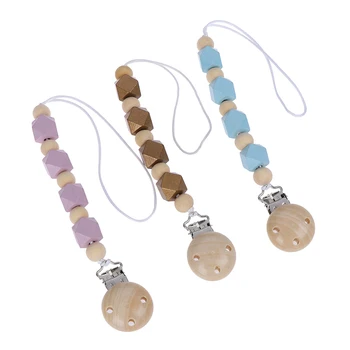 

Handmade Silicone Pacifier Chains Safe Teething Chain Baby Teether Eco-friendly Pacifier Clips Holder Chain Accessories