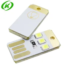 10 шт мини Ночной USB светодиодный брелок портативная мощная белая плата карманная карта светодиодная лампочка