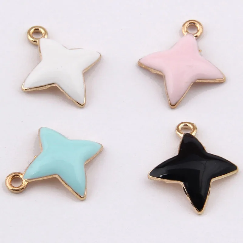20 шт./лот 4 цвета зубчатая звезда капельная Подвеска из сплава для творчества