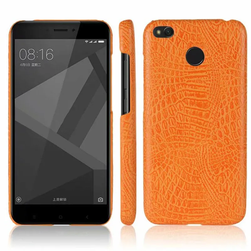 Чехол для Xiaomi Redmi 4x чехлы Ksiomi Xiomi кожаный чехол из твердого пластика под крокодила