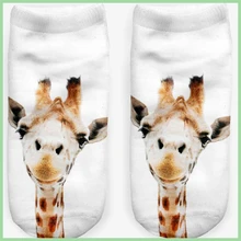 Girls Socks Harajuku Animal Print Socks 3d Digital Print Women Men Funny Anklet Socks