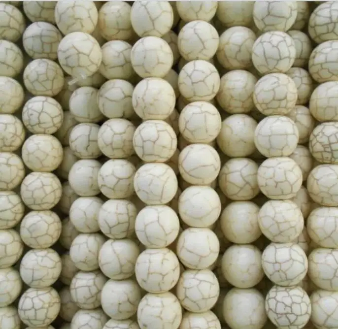 

Wholesale 4MM 6MM 8MM 10MM Natural White Howlite Stone Beads For Bracelet Necklace DIY Jewelry