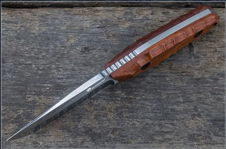 HX открытый фиксированным лезвием Прямой нож палисандр ручка 5Cr15Mov лезвие нож кемпинг ручной инструмент выживания охотничьи ножи