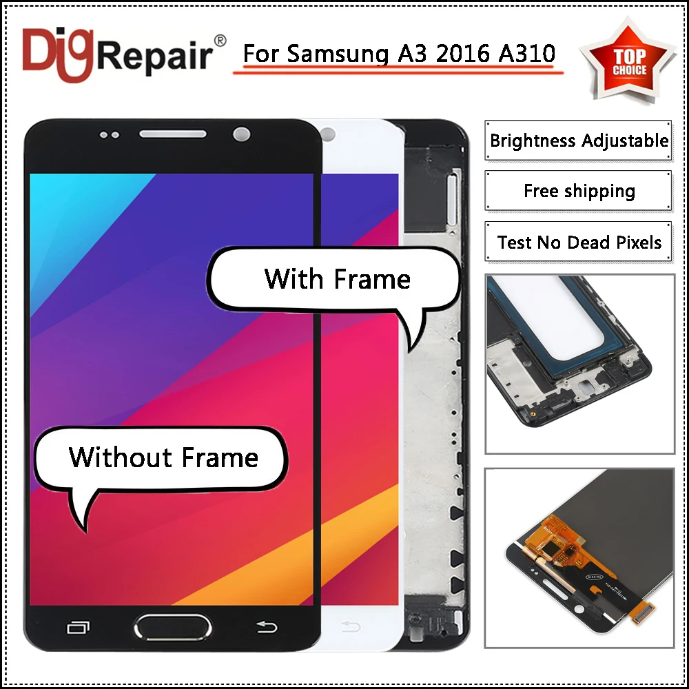 

a310f lcd For Samsung Galaxy A3 2016 Display A310 A310F Display Touch Screen Digitizer Assembly Parts For Samsung A3 2016 Screen