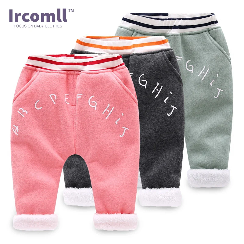 

2018 New Ircomll Baby Pants Kids Trousers Warm Winter Thickening Lining Velvet Fleece Casual Baby Boys Clothing Children Kids