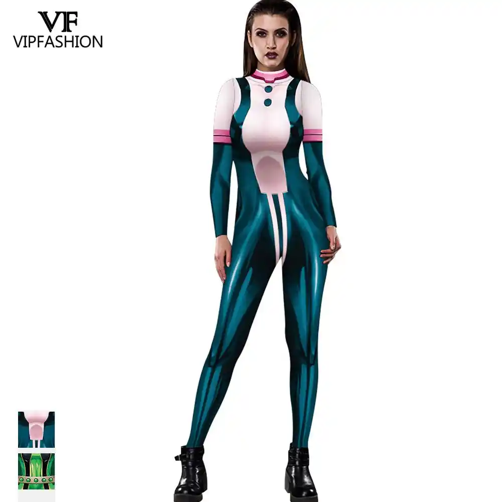 Vip Fashion My Hero Jumpsuits Anime Cosplay Costume Spandex Zentai Women Girls Bodysuits Halloween Long Sleeve Bodysuit Aliexpress