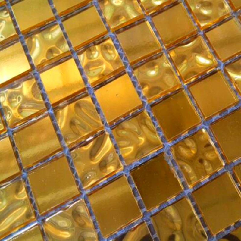 Us 199 99 Acid Alkali Resistant Imitate Gold Foil Mirror Glass Mosaic Tile Temple Roof Pool Bathroom Wall Cover Sticker Ceiling Floor Tile In