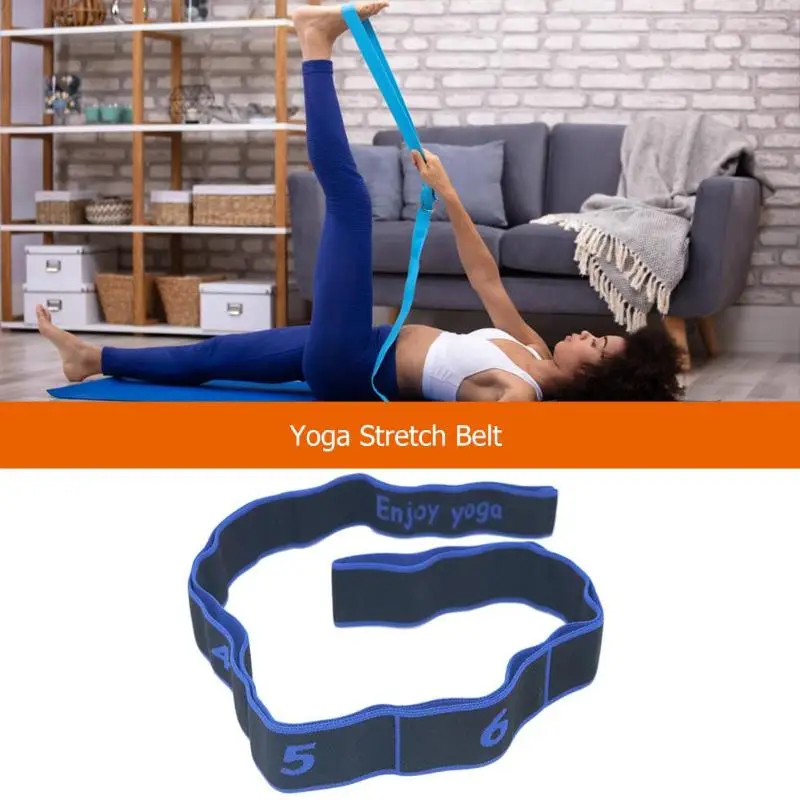 8 Grid Digital Position Elastic Fitness Band Yoga Latin Dance Stretch Belts Rubber Loop Elastic band for training  Fitness