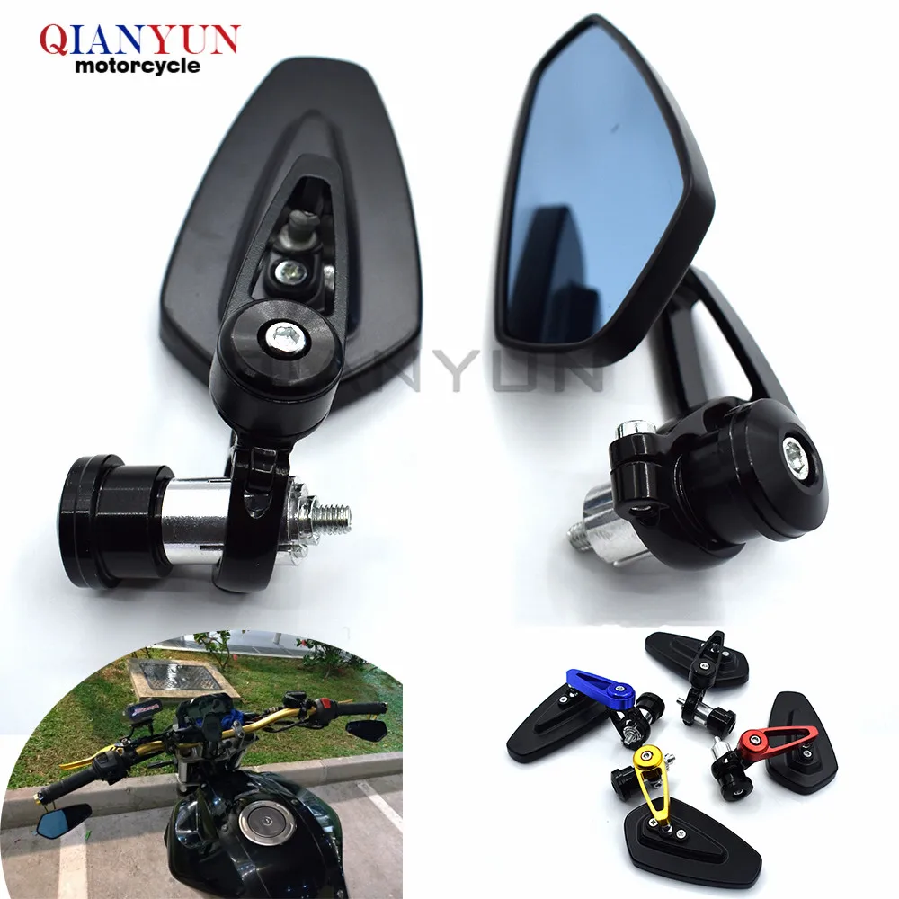 

Universal 7/8" 22mm CNC Aluminum Motorbike Rearview Side Handle Bar End Mirrors For Yamaha FZR600 FZ6 FAZER FZ6R FZ8 MT-07