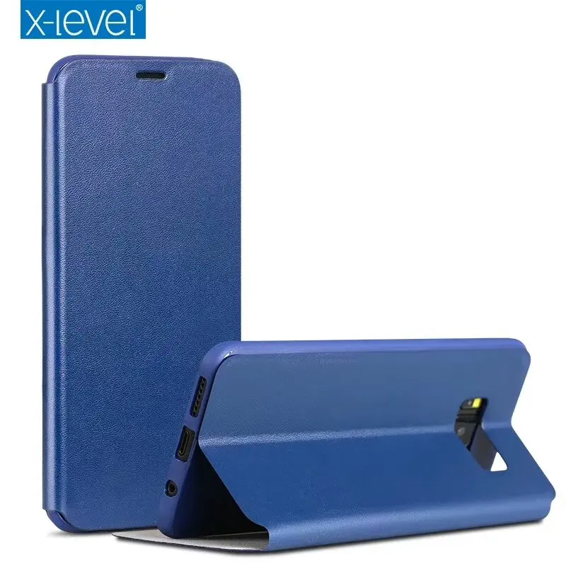 X Level модный PU + TPU кожаный флип чехол для Samsung Note 8 Полный Защитный Ретро Utral тонкий
