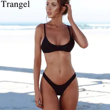 Trangel Swimsuit Female Swimwear Women brazilian bikini sexy Solid Swimsuit Swimwear Swimming Suit For Women 2019 Swim Suit trangel thong swimsuit sexy women bikini 2018 swimwear solid swimsuit brazilian bikini strappy swimming suits mesh bikini