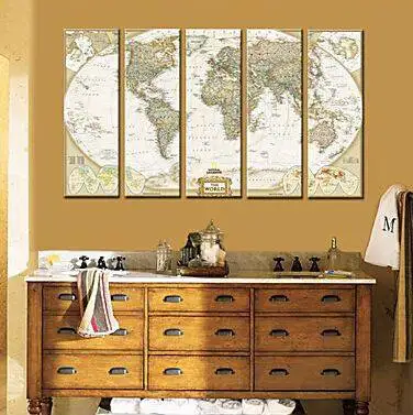 Personalized Canvas Print Stretched Canvas Art Decor For Living Room World Map 20x60cm 30x90cm Wall Art Framed Art F/930 -67198- Map Of The World Framed Art Map Of The World Framed Art Personalized Canvas Print Stretched Canvas Art Decor For Living Room World Map 20x60cm 30x90cm Wall Art Framed Art F/930 -67198-
